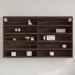 Vitriinkapp, pruun tamm, 100 x 15 x 58 cm, tehispuit