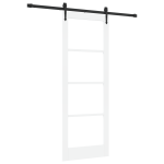 Liuguks koos varustuskomplektiga valge 78x211 cm tahke puit m&auml;nd