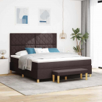 Kontinentaalvoodi madratsiga tume pruun 180 x 200 cm kangas