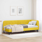 Nurga voodiraam Kollane 80 x 200 cm Samet