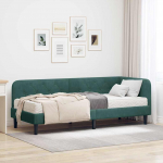 Nurga voodiraam Tume rohelise 80 x 200 cm Samet