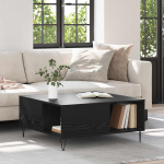 Kohvilaud must tamm 80 x 80 x 36,5 cm tehispuit