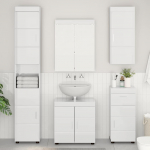 Vannitoa seinakapp tulum kergelt l&auml;ikiv valge 37 x 24,5 x 86 cm