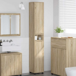 Vannitoa kapp riiuliga sonoma tamm 30,5 x 30 x 195 cm tehispuit