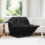 Valej&otilde;hvikaristu tekk olite must 150 x 220 cm pol&uuml;ester