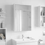 Vannitoa peeglikapp riiuliga Valge 43 x 16 x 62.5 cm Tehispuit