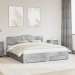 Voodiraam peatsiga sahtliga Betoonhall 180 x 200 cm Tehispuit