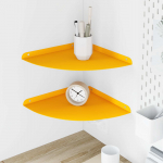 Ujuv riiul riiuliga 2 pcs Kollane sinep 30 x 30 x 2 cm