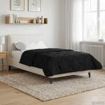 T&auml;ispika aasta tekk Must 140 x 220 cm Mikrokiud ja Teddy villa