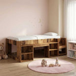 Laste voodiraam koos ladustamisega Vana puit 80 x 200 cm