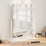 LED Vannitoa Peegel Valge 44 x 10 x 53 cm Klaas ja teras