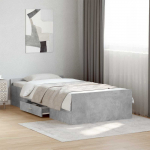 Voodiraam ladustamisega Betoonhall 80 x 200 cm Tehispuit