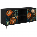 Telerikapp LOCHEM 102 x 33 x 51 cm Must tamm Tehispuit
