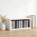 CD salvesta rack Valge 40 x 17 x 17 cm Tehispuit