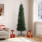 Artificial Slim Christmas Tree 210 cm PE ja PVC Roheline