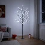 LED-pallidega j&otilde;ulupuu Must 150 cm Teras 185 LED-i
