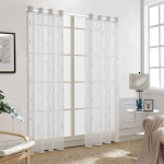 Kardinad 2 tk valge 140 x 245 cm pol&uuml;ester