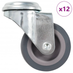 Poldiaukudega p&ouml;&ouml;ratavad m&ouml;&ouml;blirattad 12 tk, 50 mm
