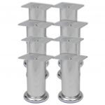 &Uuml;mmargused diivanijalad 8 tk, kroom, 120 mm