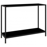 Konsoollaud, must, 100 x 35 x 75 cm, karastatud klaas