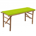 Kokkupandav aiapink padjaga, 118 cm, bambus