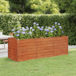 Taimekast, rooste, 240x80x77 cm, corten-teras