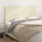 Voodipeatsid 4 tk, kreemjas, 80x5x78/88 cm, kangas