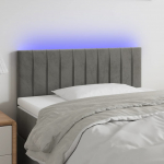 LED-voodipeats, helehall, 80x5x78/88 cm, samet
