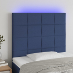 LED-voodipeats, sinine, 100x5x118/128 cm, kangas