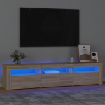 Telerialus LED-tuledega, sonoma tamm,180x35x40 cm