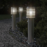 Anduriga &otilde;ue lambipost, h&otilde;bedane, 60 cm, roostevaba teras