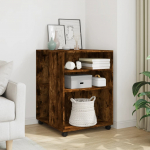 Lisalaud ratastega, suitsutatud tamm, 55x60x78 cm, tehispuit