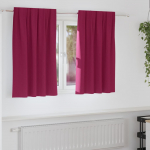 Kardinad r&otilde;ngastega 2 pcs Veinpunane 140 x 140 cm Pol&uuml;ester