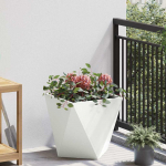 Taimekast valge 40 x 40 x 40 cm teras