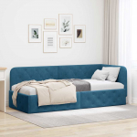 Nurga voodiraam Sinine 80 x 200 cm Samet