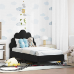 Kuni 3-aastase Voodiraam koos peatoega Must 70 x 140 cm Samet