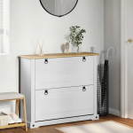 Kinga kapp riiuliga Corona Valge 99 x 32 x 85 cm Tahke m&auml;nd