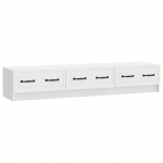 Telerikapp sahtliga Valge 147 x 34,5 x 27 cm Tehispuit