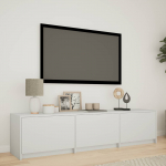 LED-iga TV kapp LEDiga Valge 165 x 34 x 40 cm T&ouml;&ouml;deldud puit