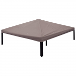 Gazebo Kate Pruunikashall 300 x 300 cm Pol&uuml;ester ja teras