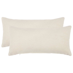 Diivanipadi 2 tk HEERLEN kreemjas 40 x 80 cm boucl&eacute;