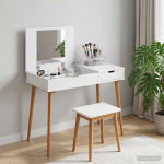Vidaxl Riietumislaud FAUSKE Valge 100 x 50 x 78 cm