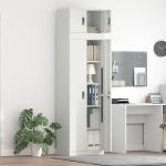 Hoiukapp 2 tk Valge 60 x 40 x 220 cm Teras Lukustatav
