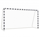 Jalgpalliv&auml;rav 300 x 160 x 90 cm metall must ja valge