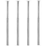 Teleskoop-lauajalg, 4 tk, kroomitud, 710&ndash;1100 mm