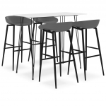 5-osaline baarikomplekt, valge ja hall