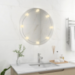 Seinapeegel LED-tuledega, &uuml;mar, klaas