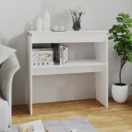 Konsoollaud, valge, 80 x 30 x 80 cm, tehispuit