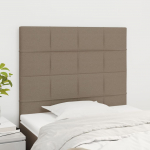 Voodipeatsid 2 tk, pruunikashall, 80x5x78/88 cm, kangas