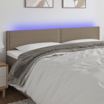 LED-voodipeats, pruunikashall, 180x5x78/88 cm, kangas